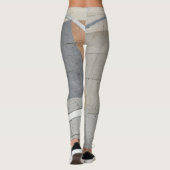 Leggings Spirale Dorée Grège Beige Gris (Dos)