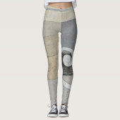 Leggings Spirale Dorée Grège Beige Gris (Devant)