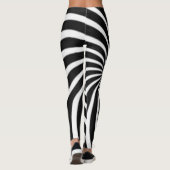 Leggings spirale noire et blanche (Dos)