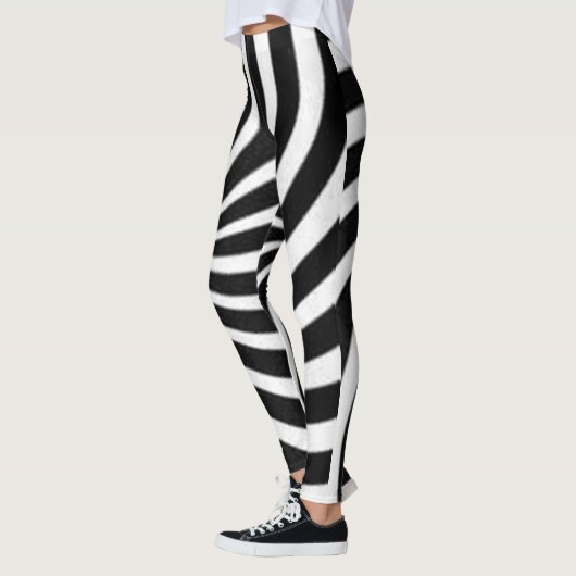 Leggings spirale noire et blanche (Gauche)