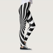 Leggings spirale noire et blanche (Droite)