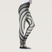 Leggings spirale noire et blanche (Droite)