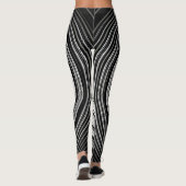 Leggings spirale noire et blanche (Dos)
