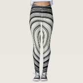 Leggings spirale noire et blanche (Devant)