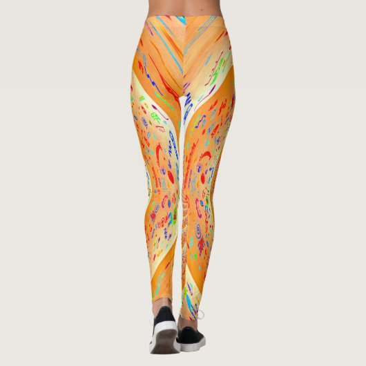 Leggings Spirale orange (Dos)