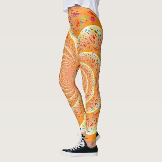 Leggings Spirale orange (Gauche)