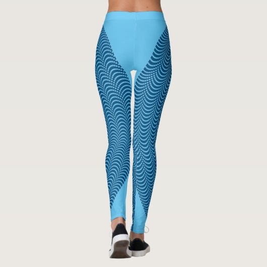 Leggings Spirale psychédélique en bleu (Dos)