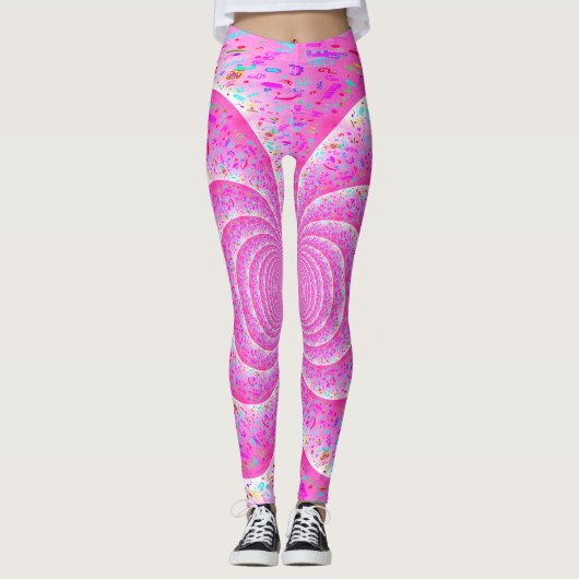 Leggings Spirale rose (Devant)