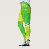 Leggings Spirale verte de chaux (Gauche)