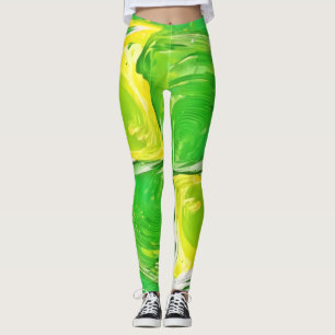 Leggings Spirale verte de chaux