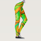 Leggings Spirale verte et orange (Droite)