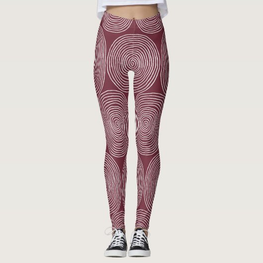 Leggings Spiralé Whimsy : Composition Vintage artistique (Devant)