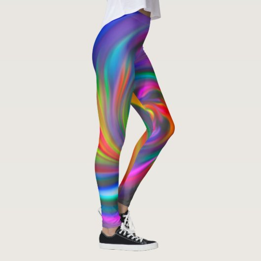 Leggings Spirales Arrière - plans Abstraites douces 1 (Droite)