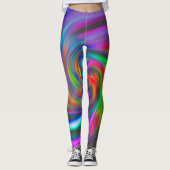 Leggings Spirales Arrière - plans Abstraites douces 1 (Devant)