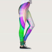 Leggings SPIRALFLUO - Psychédélique colorée moderne fractal (Droite)