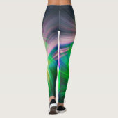 Leggings SPIRALFLUO - Psychédélique colorée moderne fractal (Dos)