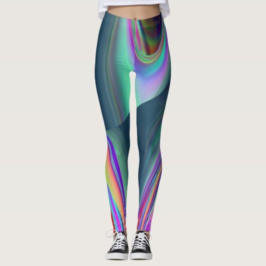 Leggings Spirit of Summer Breeze, Rainbowart Abstrait 3D (Devant)