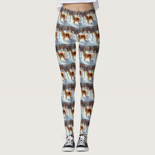 Leggings Spitz Finlandais Laisser Neige Noël (Devant)