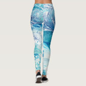 Leggings Splash couleur : Acrylique Abstrait Arrière - plan (Dos)