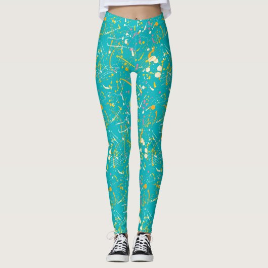 Leggings Splash de peinture Abstraite (Devant)
