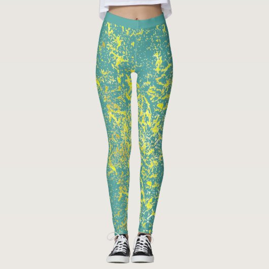 Leggings splash yellow (Devant)