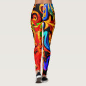 Leggings Splashes de couleurs Abstraits (Dos)