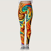 Leggings Splashes de couleurs Abstraits (Devant)