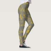 Leggings Splashes de peinture gris et jaune (Droite)