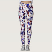 Leggings Splatter - Rouge et Bleu (Devant)