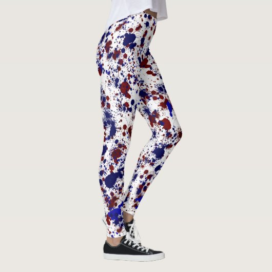 Leggings Splatter - Rouge et Bleu (Droite)