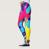 Leggings Splatterfest : un chaos coloré (Gauche)