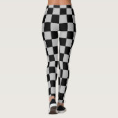 Leggings sport Black Grey Check (Dos)