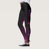 Leggings Sport moderne noir et rose LEGINGS (Gauche)