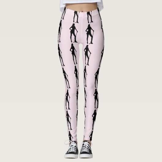 Leggings Sport rose féminin de golf (Devant)