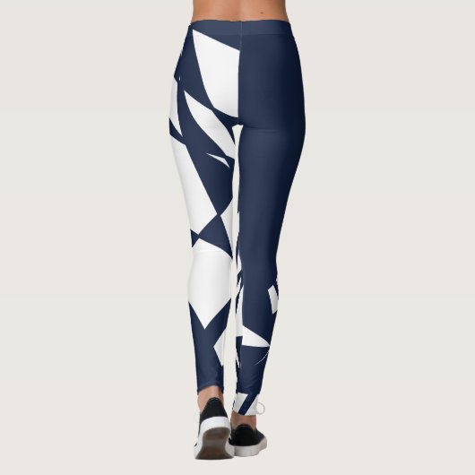 Leggings Sportif Dashing Deep Blue Check rayé (Dos)