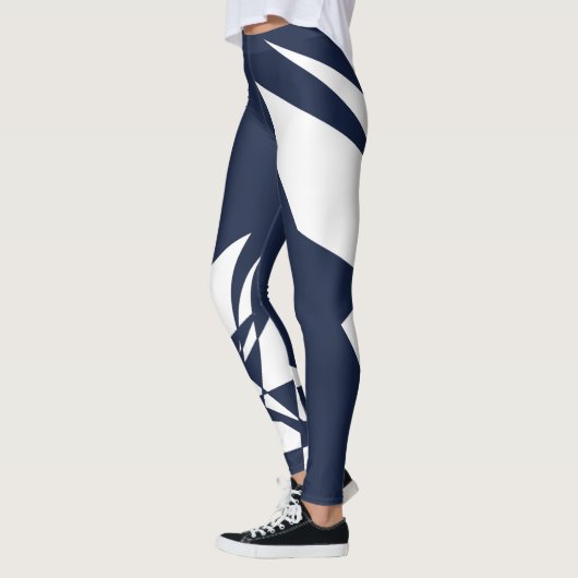 Leggings Sportif Dashing Deep Blue Check rayé (Gauche)