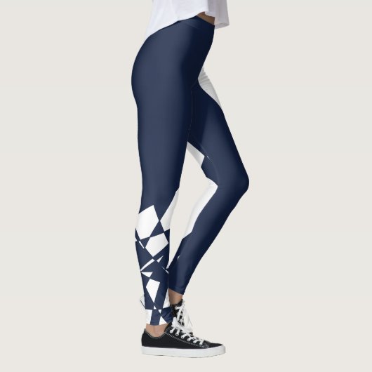 Leggings Sportif Dashing Deep Blue Check rayé (Droite)