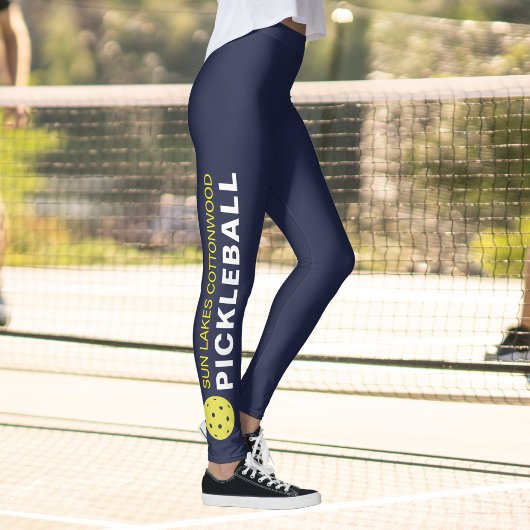 Leggings Sporty Pickleball Custom Town Nom de l'équipe Mari