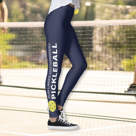 Leggings Sporty Pickleball Custom Town Nom de l'équipe Mari