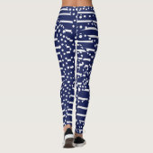 Leggings Spots et bandes 2 - Bleu et Blanc (Dos)