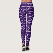 Leggings Spots et rayures 2 - Violet (Dos)