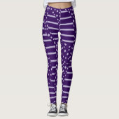 Leggings Spots et rayures 2 - Violet (Devant)