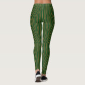 Leggings Springbok vert et or bonbons rayures (Dos)