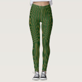 Leggings Springbok vert et or bonbons rayures (Devant)