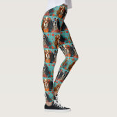 Leggings Springer Spaniel avec Roses de cœur Saint-Valentin (Droite)