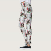 Leggings Springer Spaniel Chien Noël Festif (Gauche)