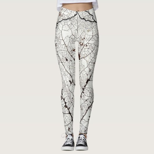 Leggings Squelette 1 de feuille d'Aspen (Devant)