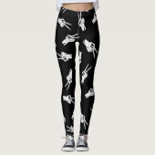 Leggings Squelette cool Halloween mains (Devant)