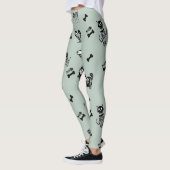 Leggings squelette de chat os de poisson (Gauche)