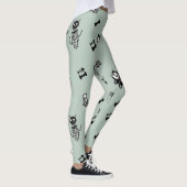 Leggings squelette de chat os de poisson (Droite)